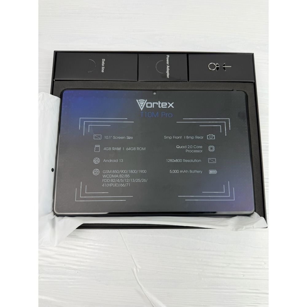 Vortex T10M Pro 10.1 Inch Tablet 64GB Wi-Fi + 4G Blue (open Box) - Picture 7 of 11